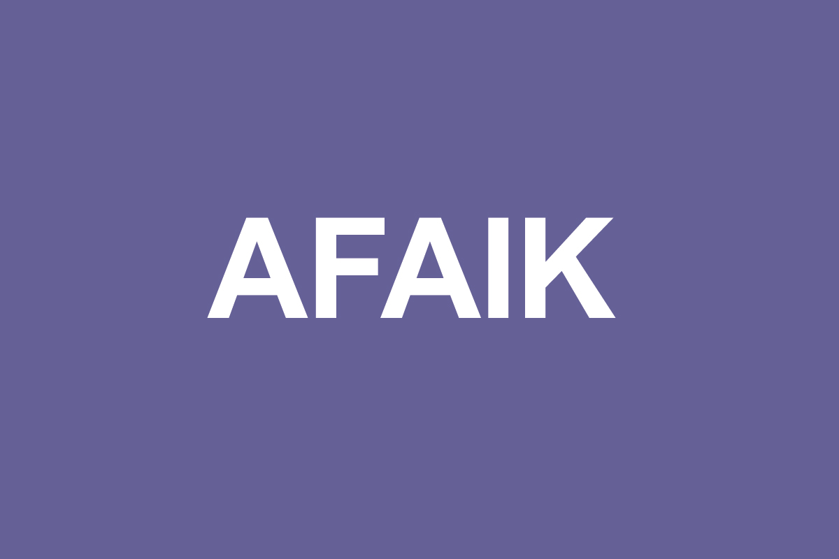AFAIK